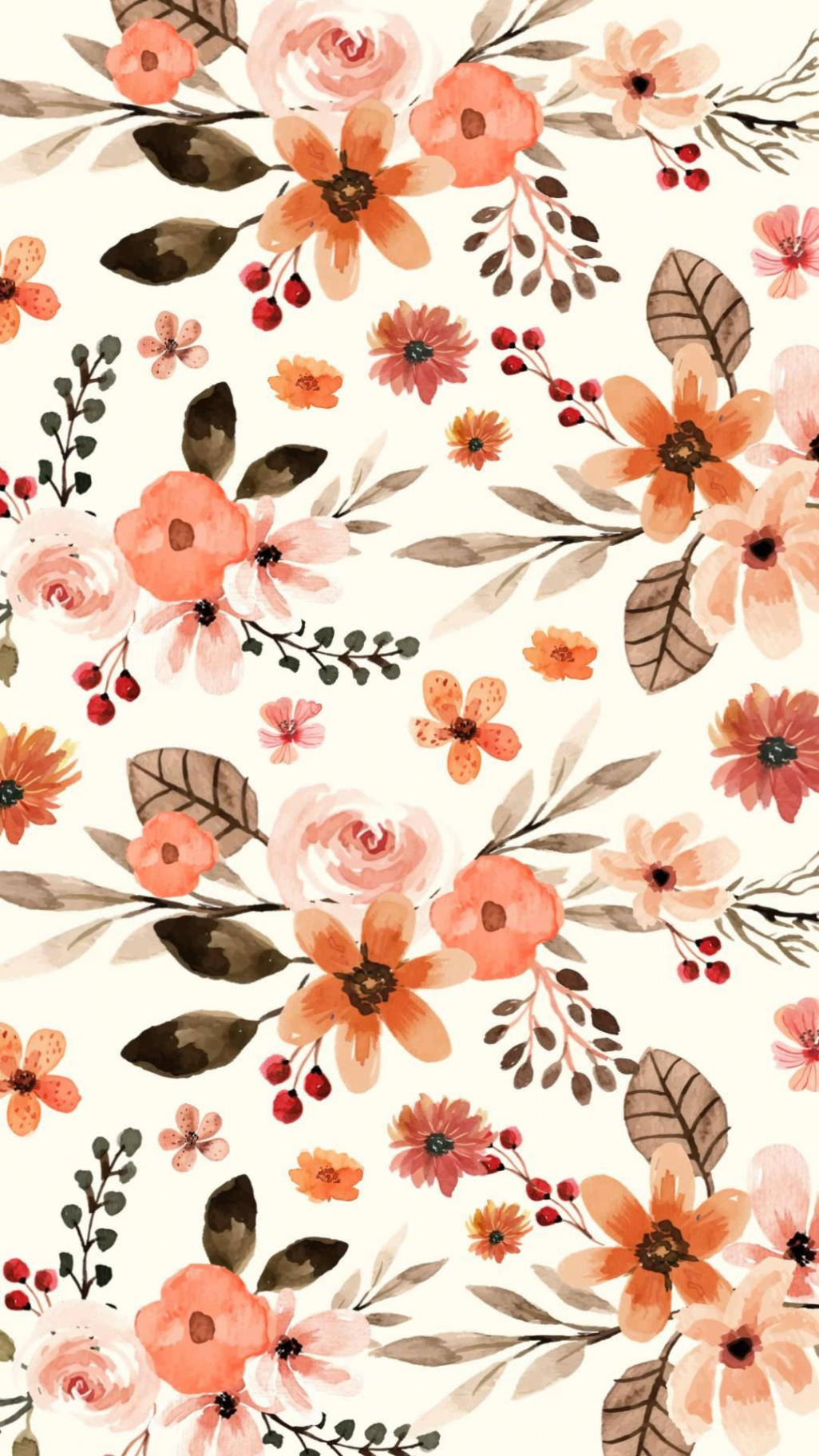 Floral autumn screensaver: screenshot to use on your phone