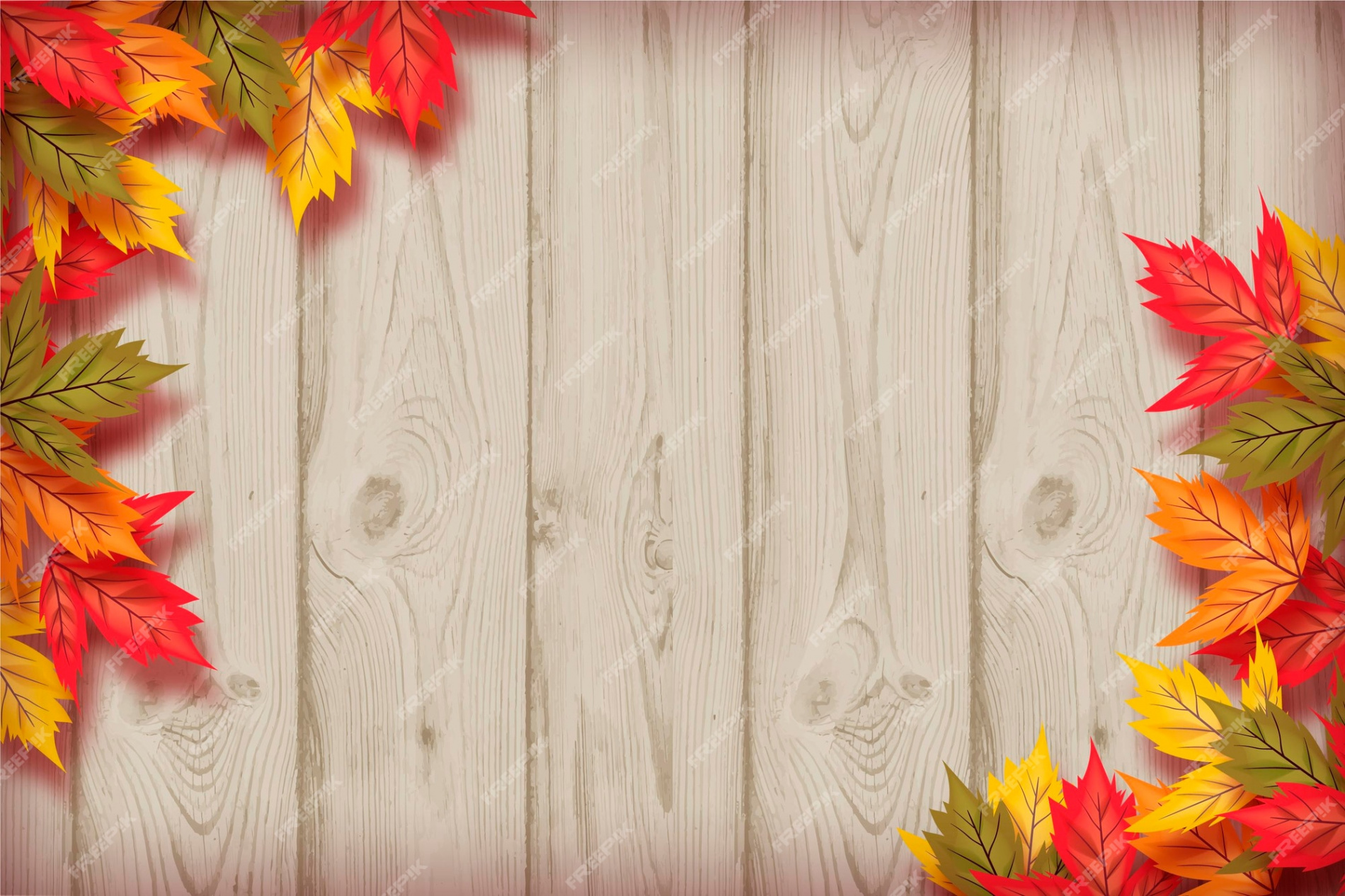 Free Vector  Realistic autumn wallpaper theme