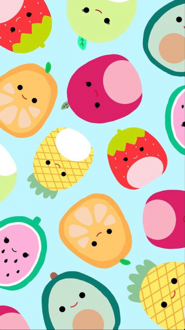 Fruits 🍏🍊🍉🍓🍒🍍- Squishmallow wallpaper  Niedliche