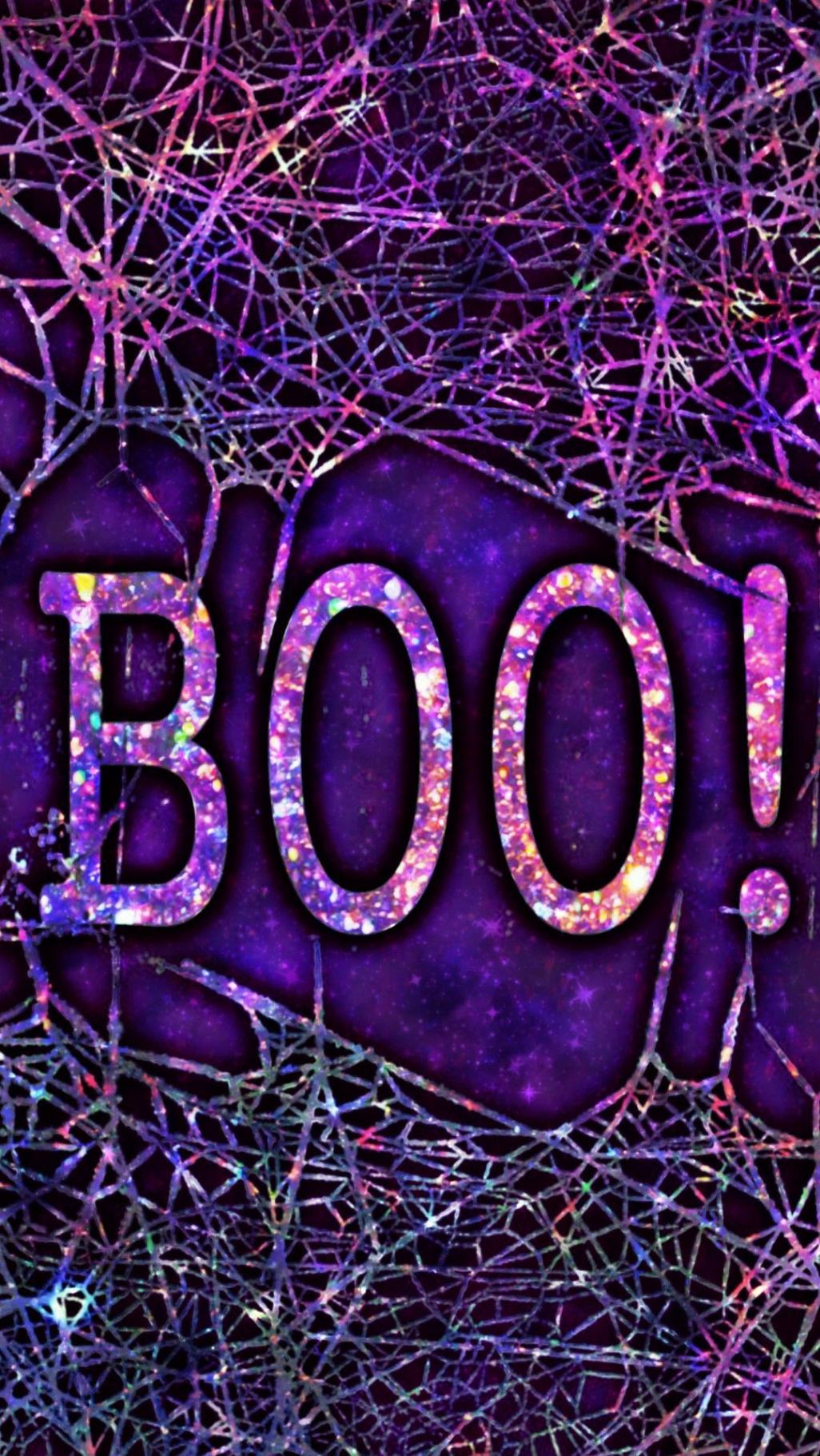 Galaxy BOO!, made by me #purple #sparkly #wallpapers #backgrounds