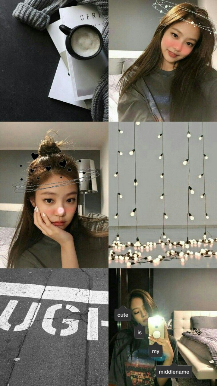 gray aesthetic wallpaper ☆ jennie of blackpink  Kpop wallpaper