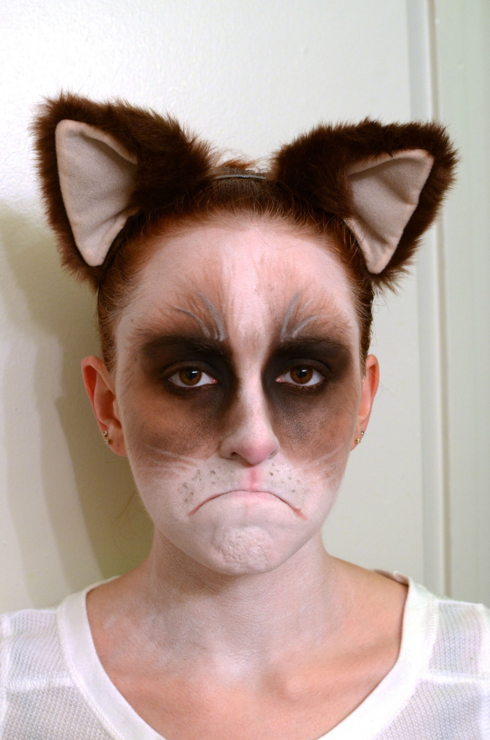 Grumpy Cat makeup success!  Cat face makeup, Grumpy cat costume