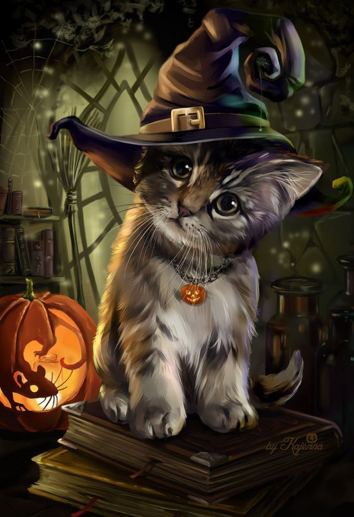 Halloween Cutie Cat  Kleine katzen, Halloween bilder, Katzen