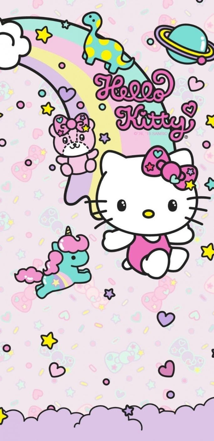 Hello Kitty Rainbow Wallpaper  Hello kitty wallpaper hd, Hello