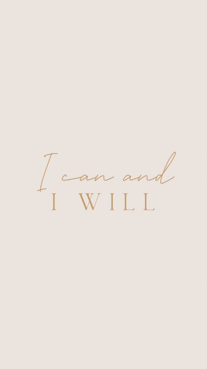 I Can and I Will  Aesthetic Quote Wallpaper  Free Background