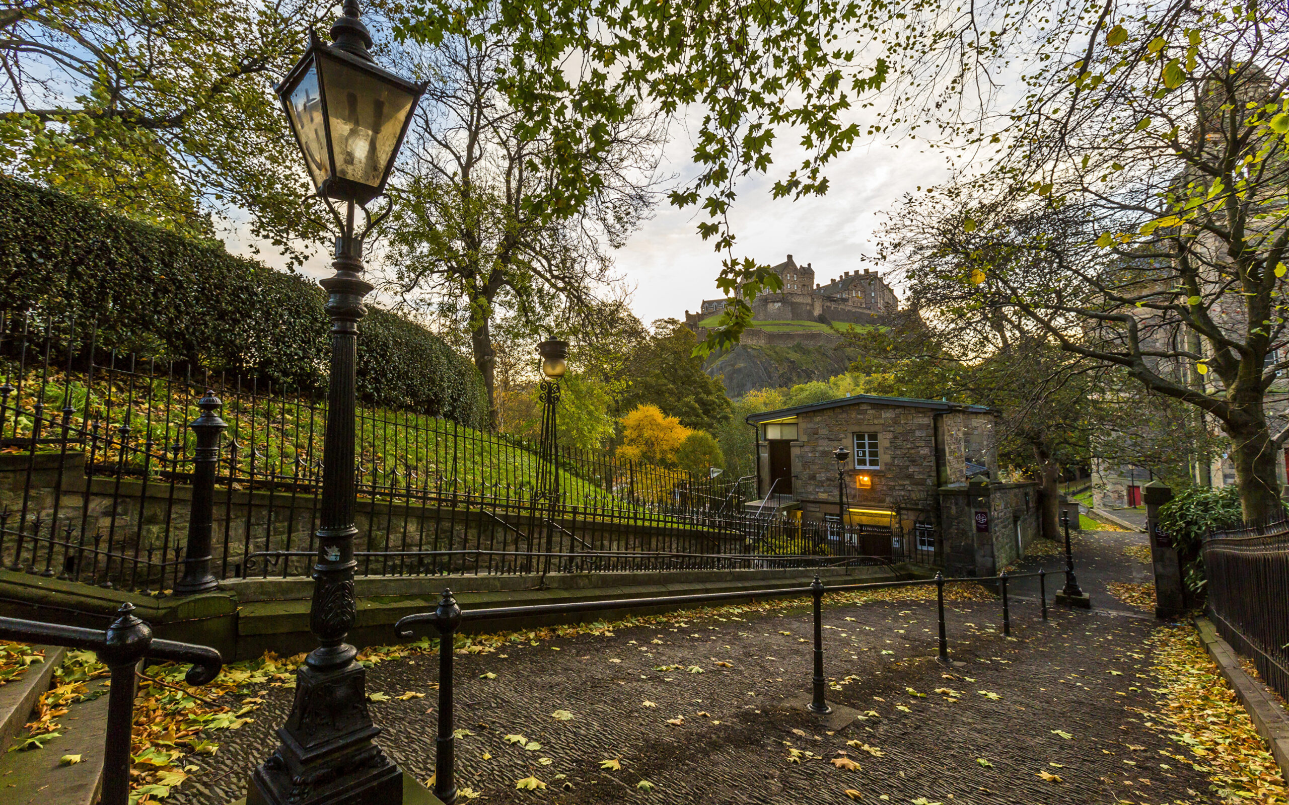 Images Edinburgh Scotland Old Town Autumn Fence Street x