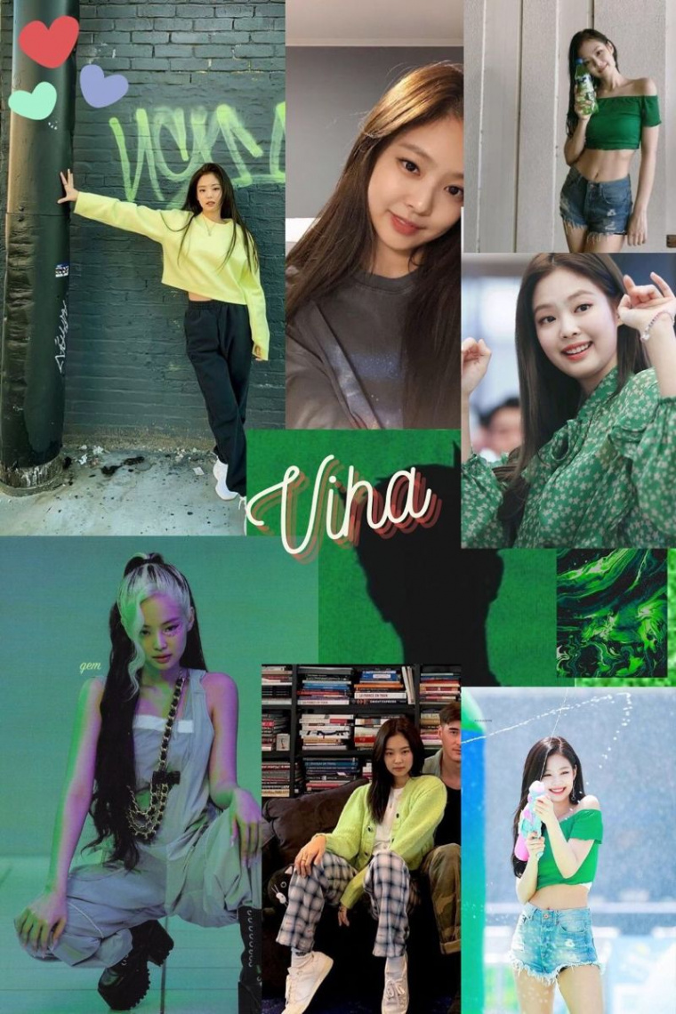 Jennie Blackpink green aesthetic wallpaper  Green aesthetic