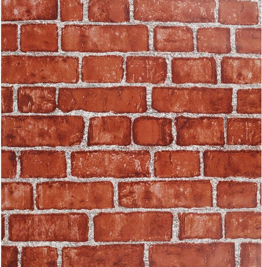 JOLIHOME Self-Adhesive Brick Wallpaper, Red,  x  cm, Brick