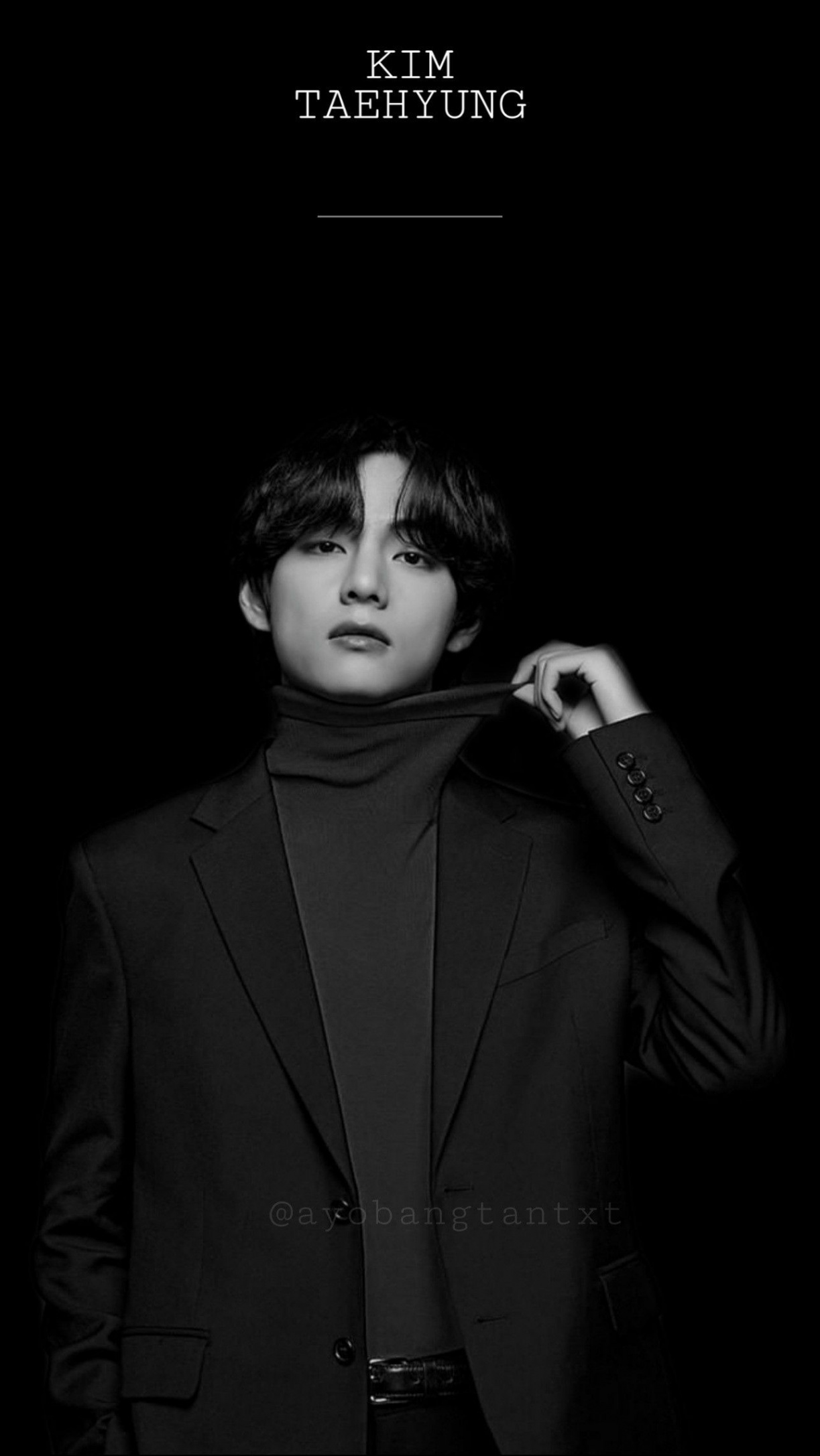 Kim Taehyung dark wallpaper with text  Taehyung, Kim taehyung, Bts