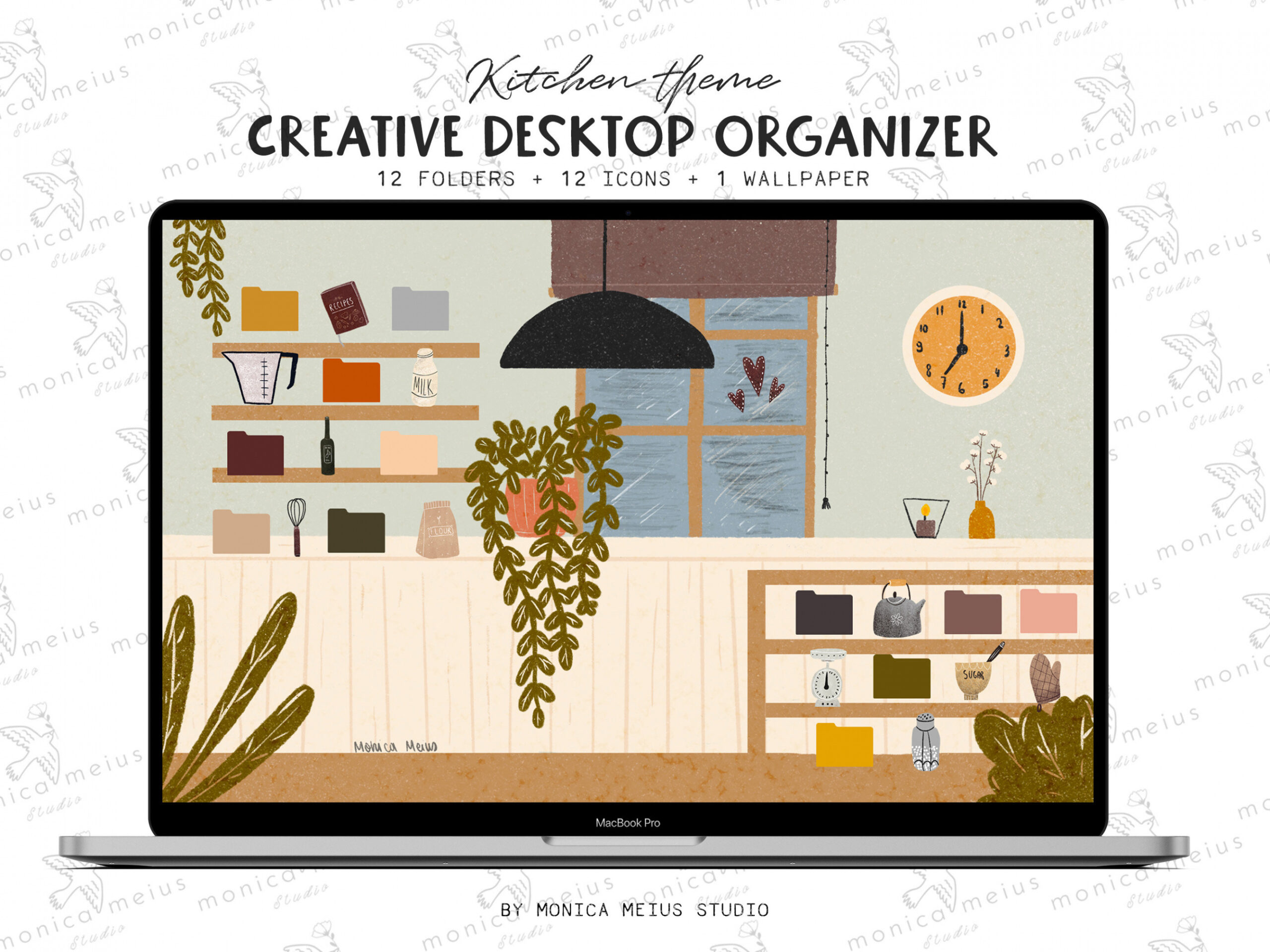 Kreative Desktop Wallpaper Organizer MacBook Ordner Symbole - Etsy