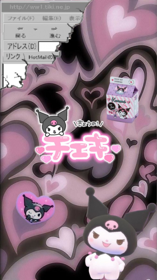 kuromi lockscreen  Hello kitty iphone wallpaper, Hello kitty