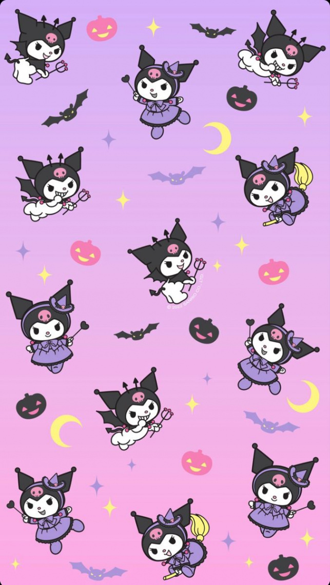 Kuromi Wallpaper  Hello kitty iphone wallpaper, Walpaper hello