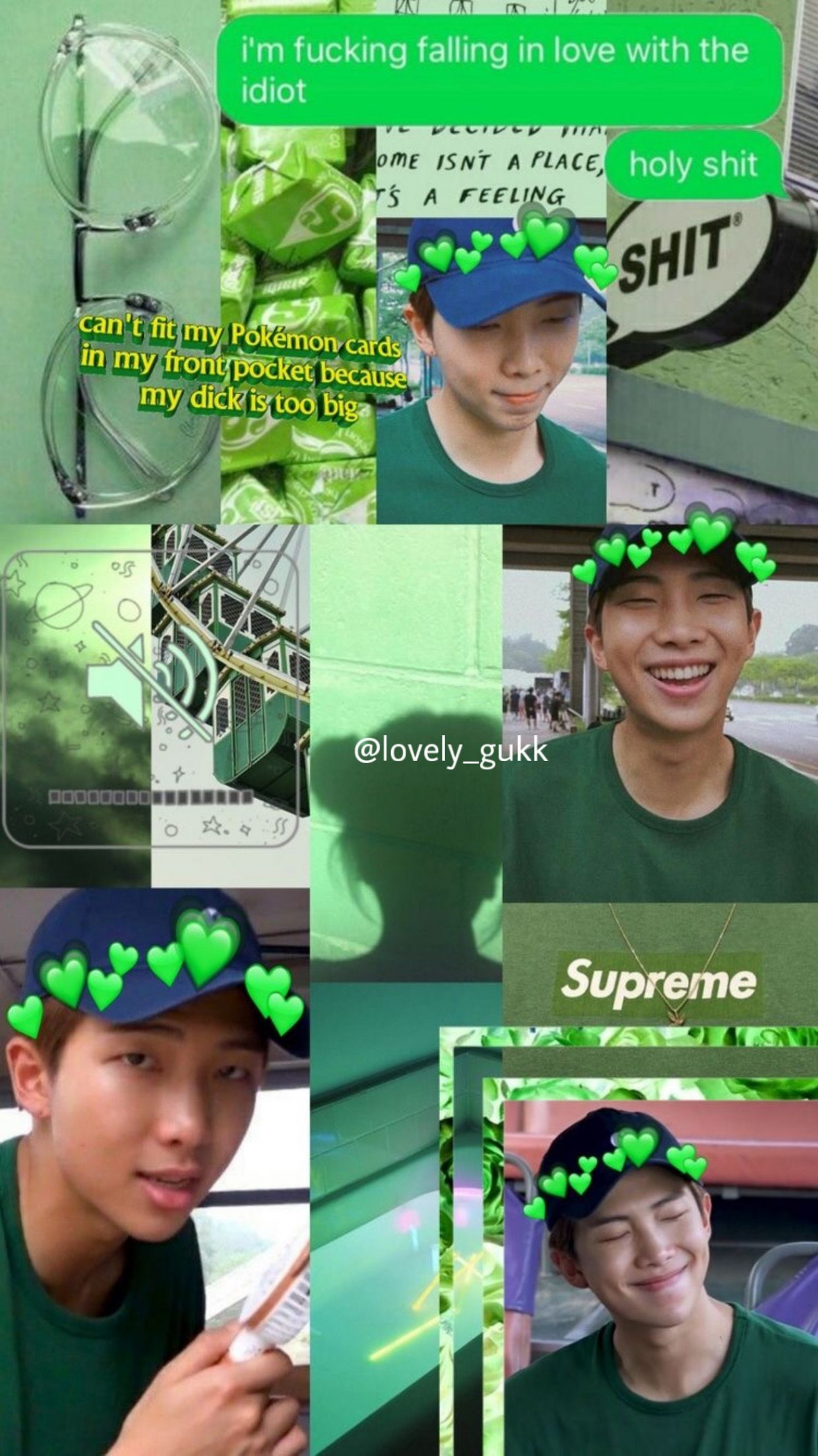 Namjoon  Green aesthetic, Aesthetic iphone wallpaper, Cute wallpapers