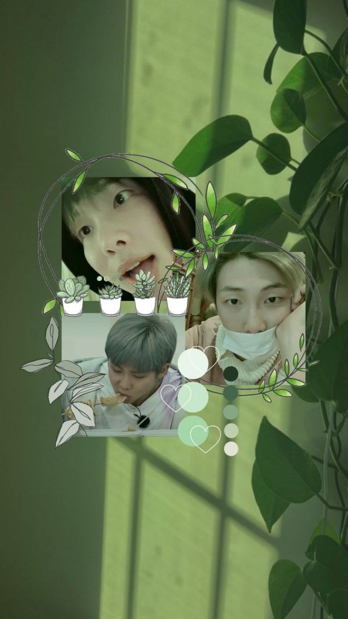 Namjoon Green aesthetic wallpaper  Foto