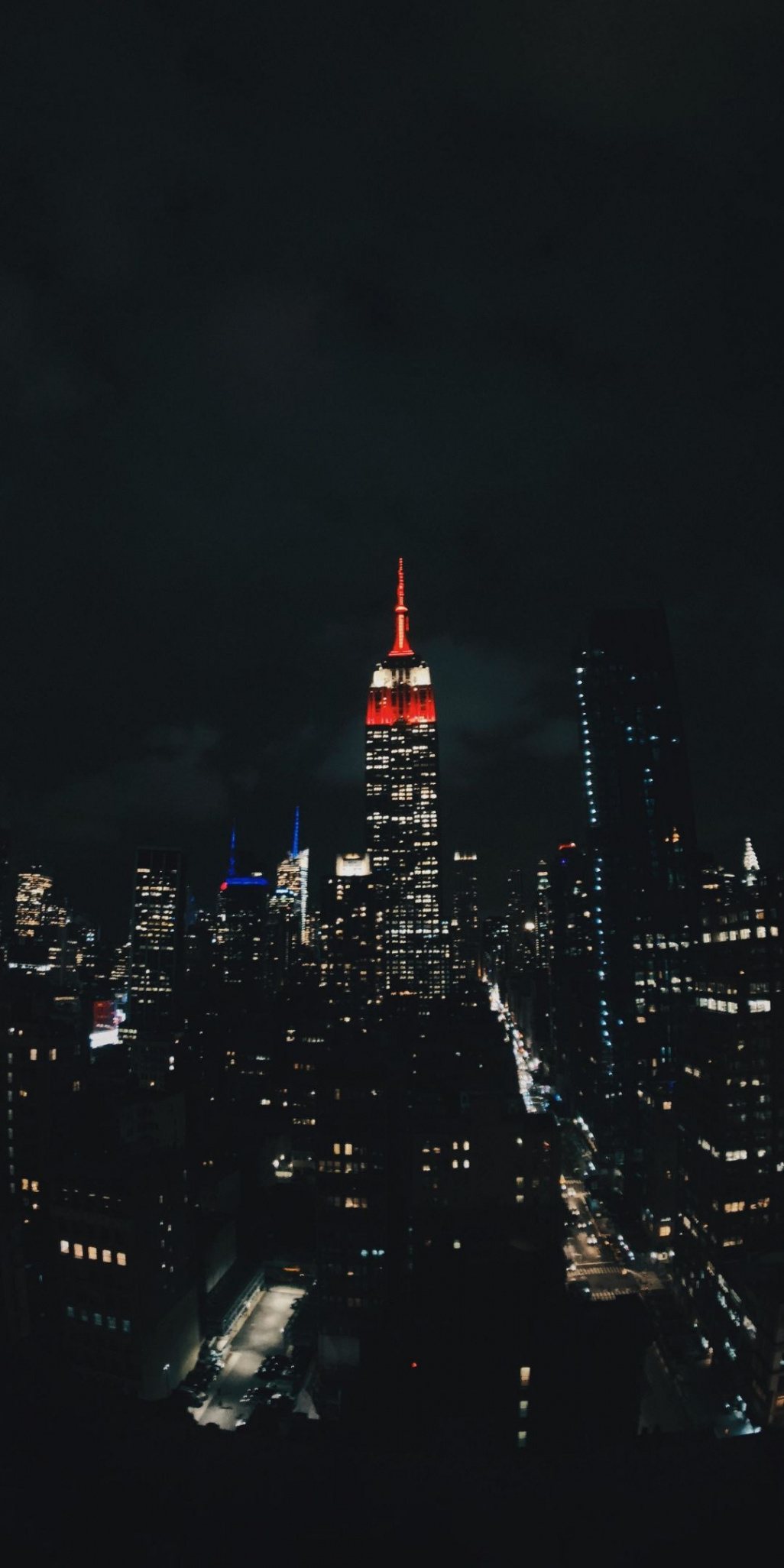 Night, New York, city, buildings, dark, x wallpaper