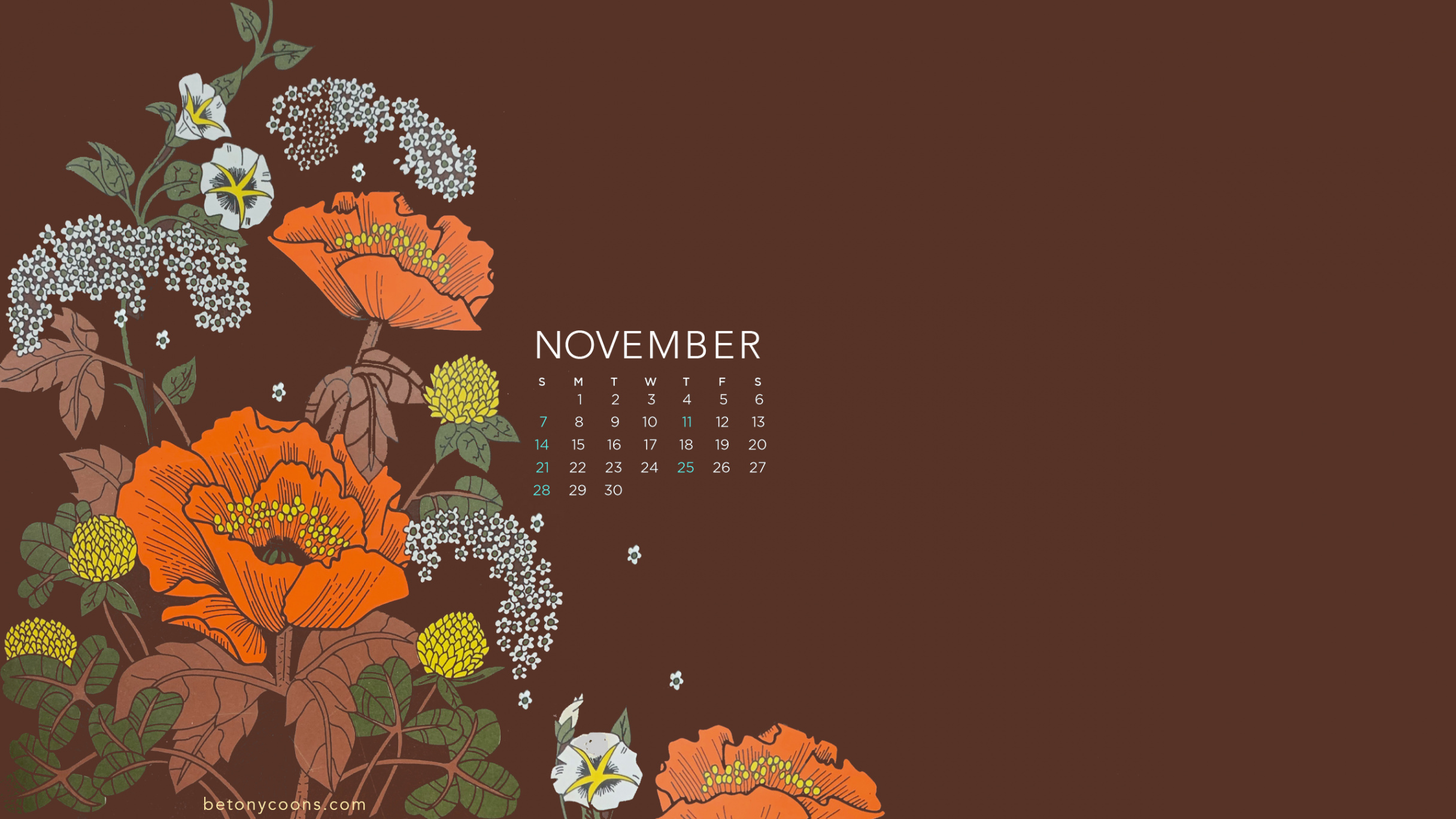 November  Free Wallpaper – Giants & Pilgrims