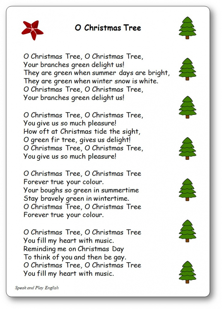 O Christmas Tree, Lyrics in English and in French - O Christmas