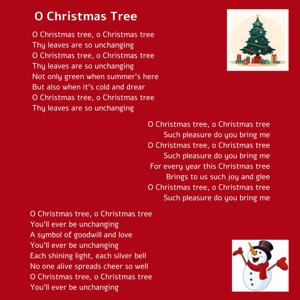 O Christmas Tree Printable Lyrics, Origins, and Video