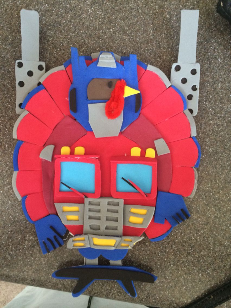 Optimus prime disguise-family turkey project  Turkey disguise