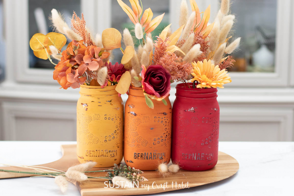 Painted Jars for Thanksgiving – Sustain My Craft Habit