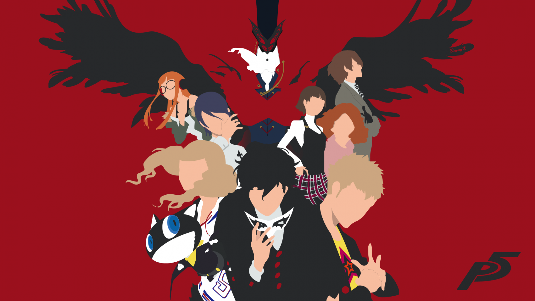 Persona  minimalist wallpaper p by BennyXminimalised on