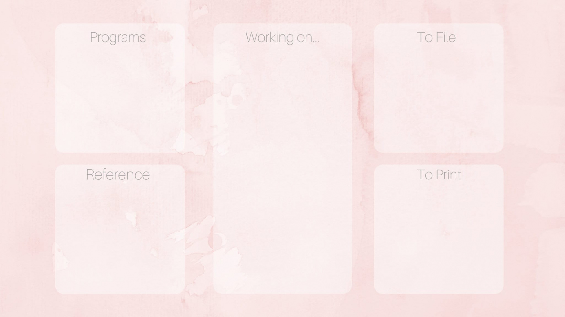 Pink Watercolor Desktop Organizer Wallpaper (Download Now) - Etsy UK