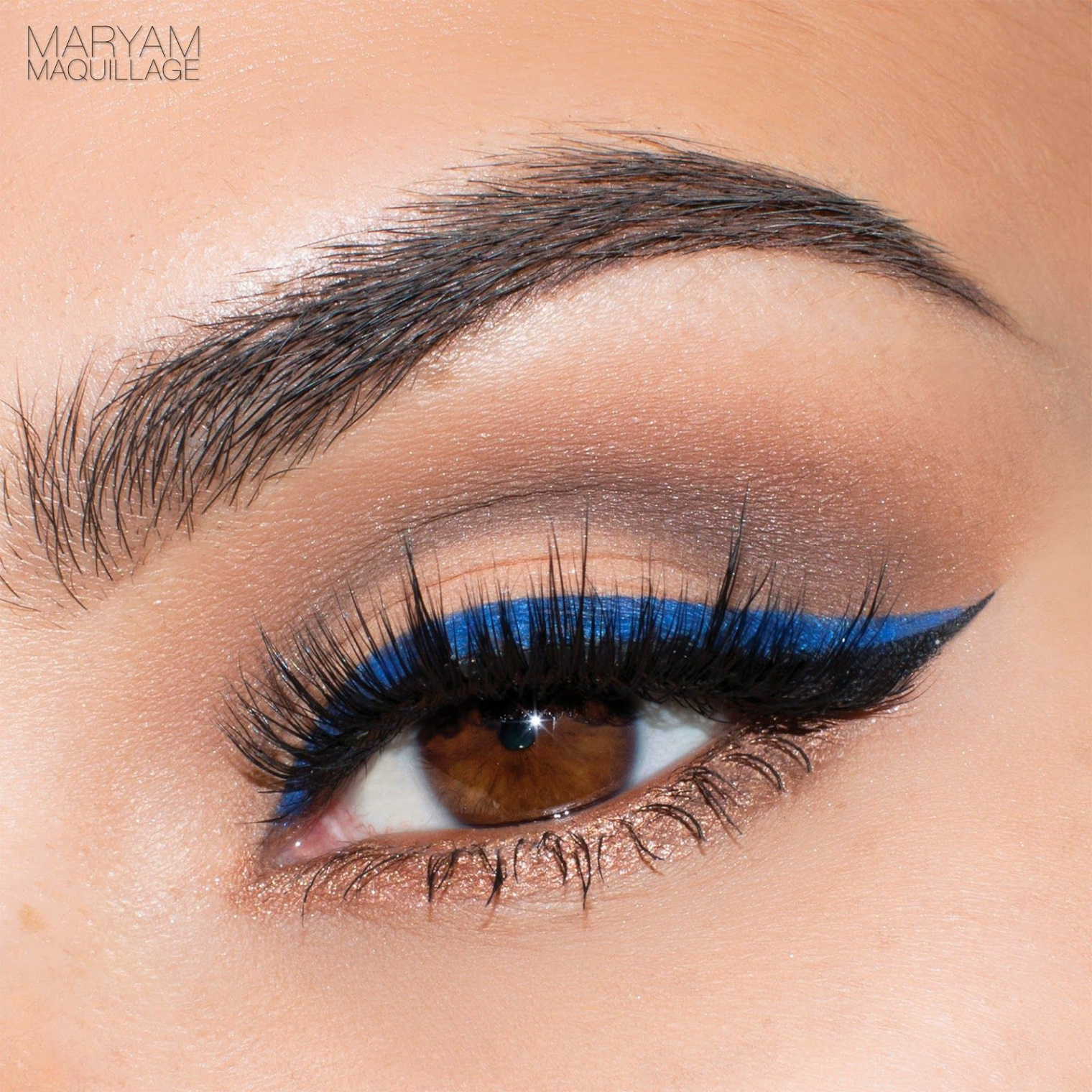 Pop of Blue" Cat-Eye Spring Makeup Tutorial  Cat eye makeup, Eye