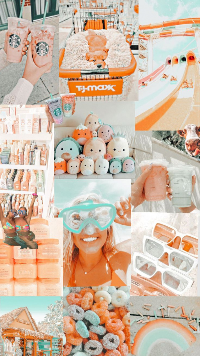 Preppy orange and teal 🧡🩵 #beauty #aesthetic #preppy #orange