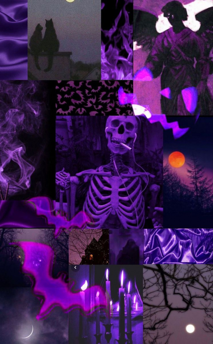 Purple Halloween aesthetic wallpaper  Halloween wallpaper iphone