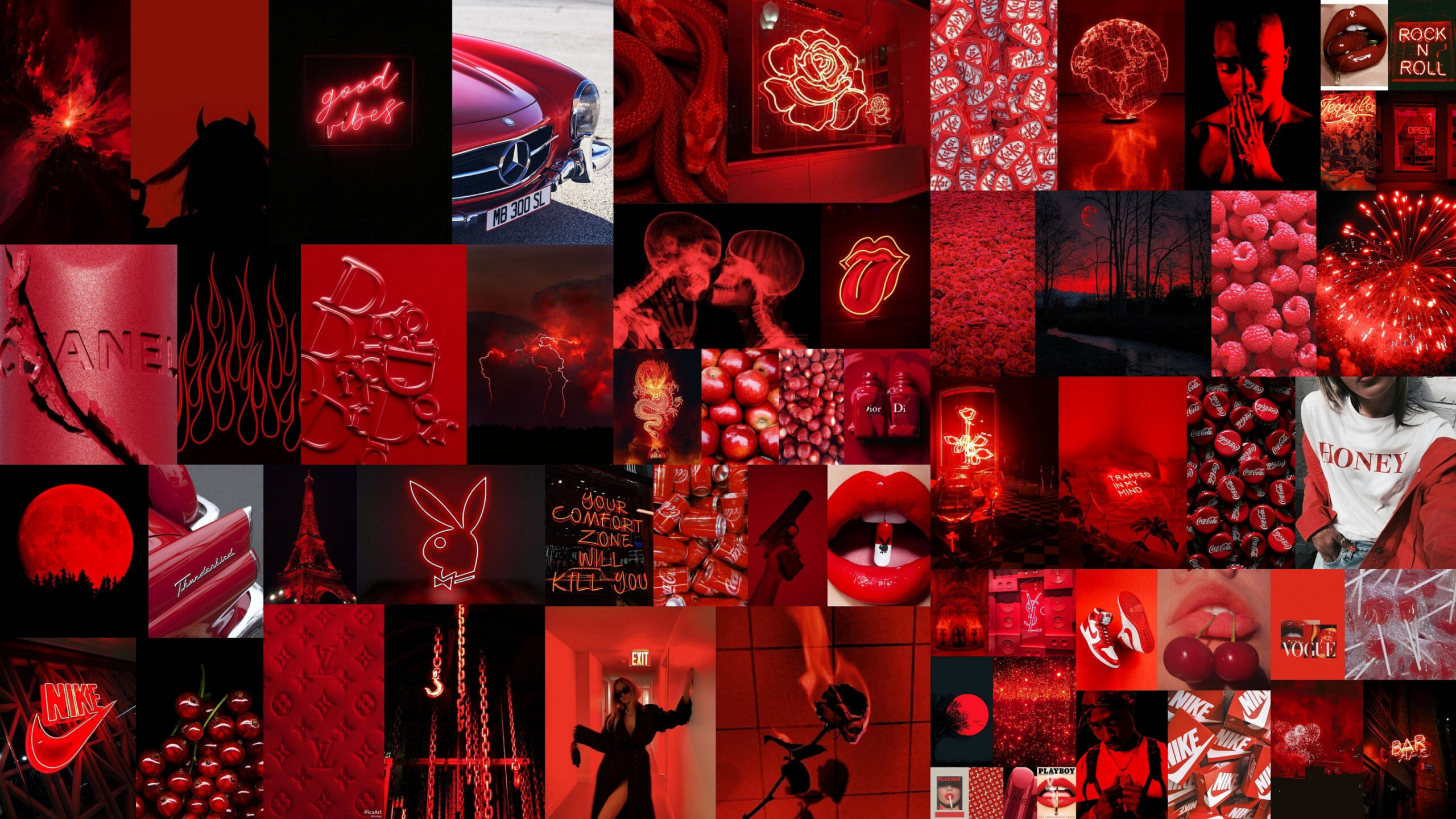 Red Aesthetic Baddie WandCollage Kit  Stück - Etsy