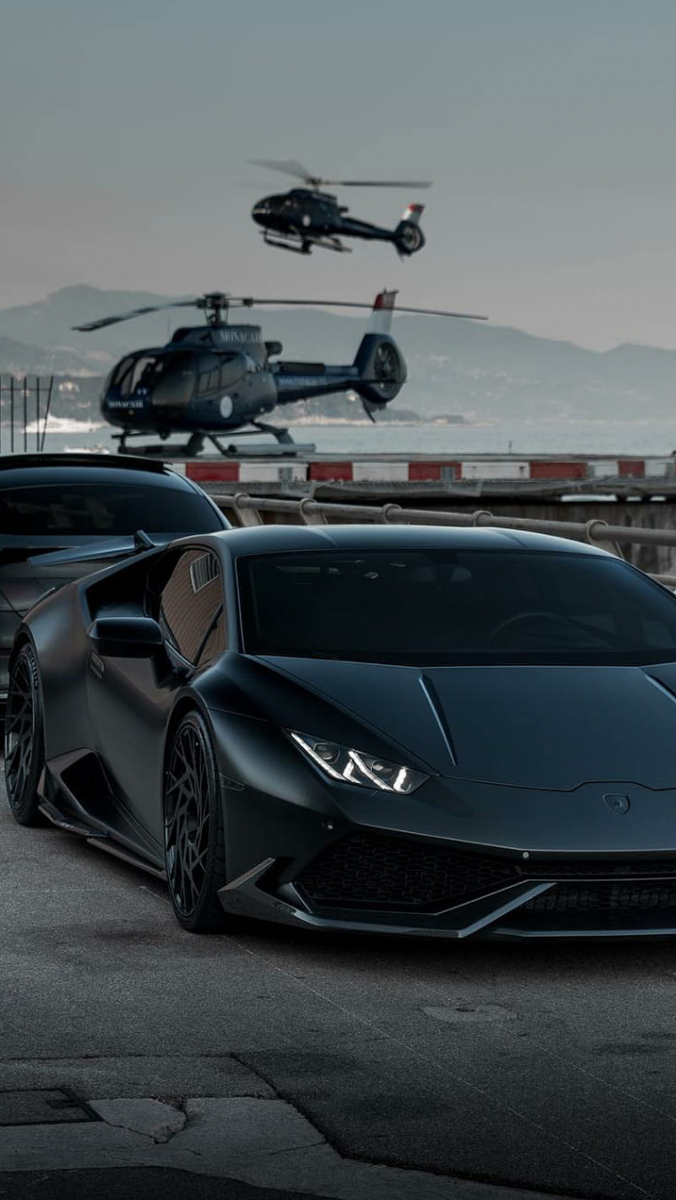 Rich People, lamborghini, huracan, helicopter, black, car