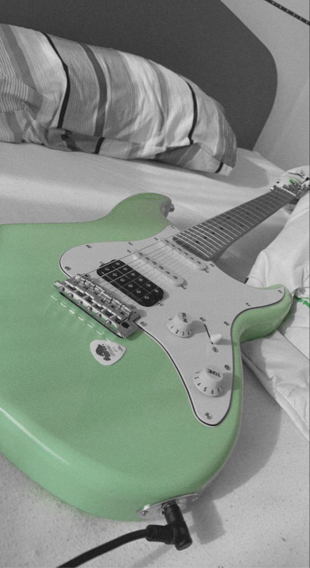 Sage Green Guitar in   Sage green wallpaper, Sage green, Green