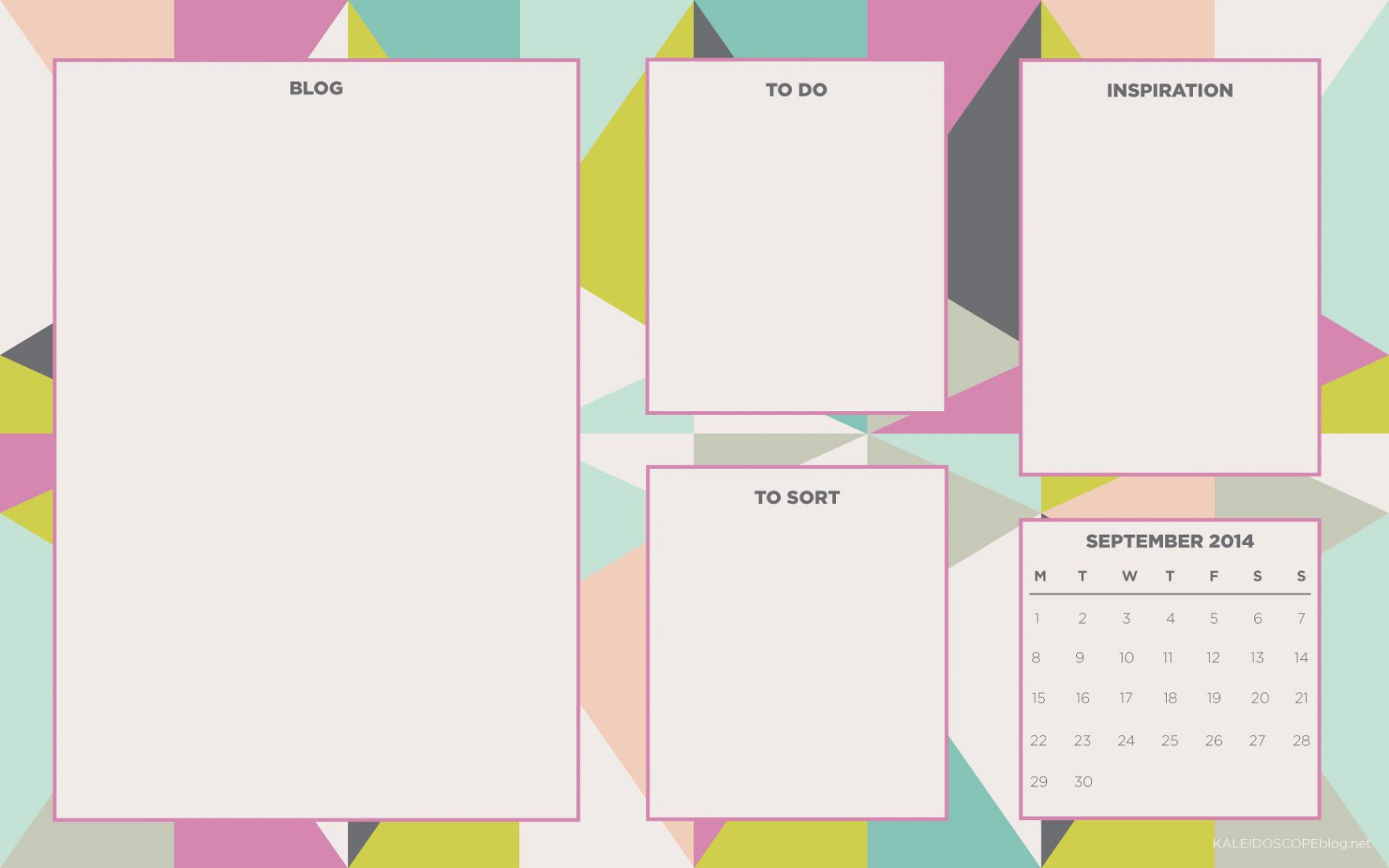 September calendar blog desktop Organizer wallpaper background