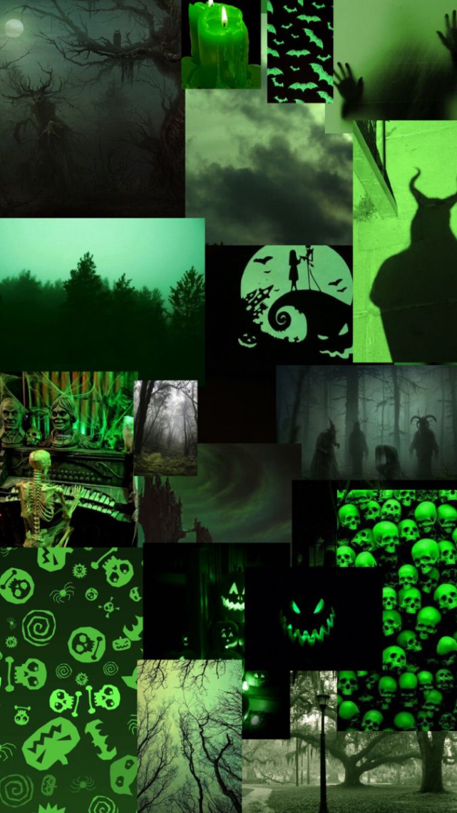 Spooky green halloween in   Halloween wallpaper backgrounds