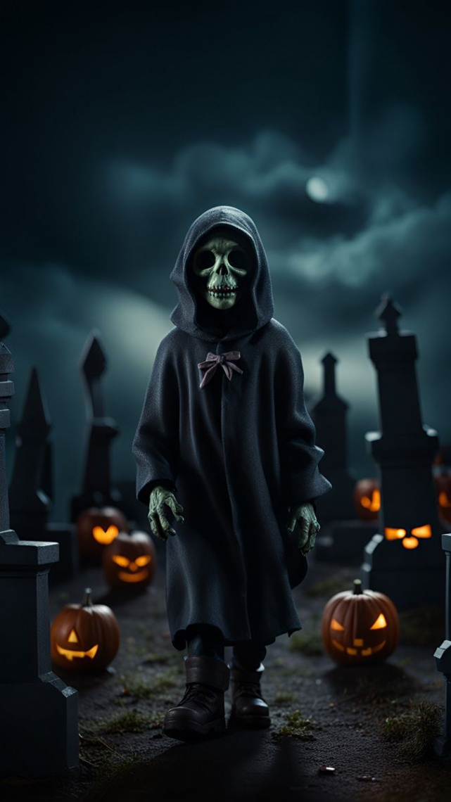 Spooky Grim Reaper Halloween Wallpaper