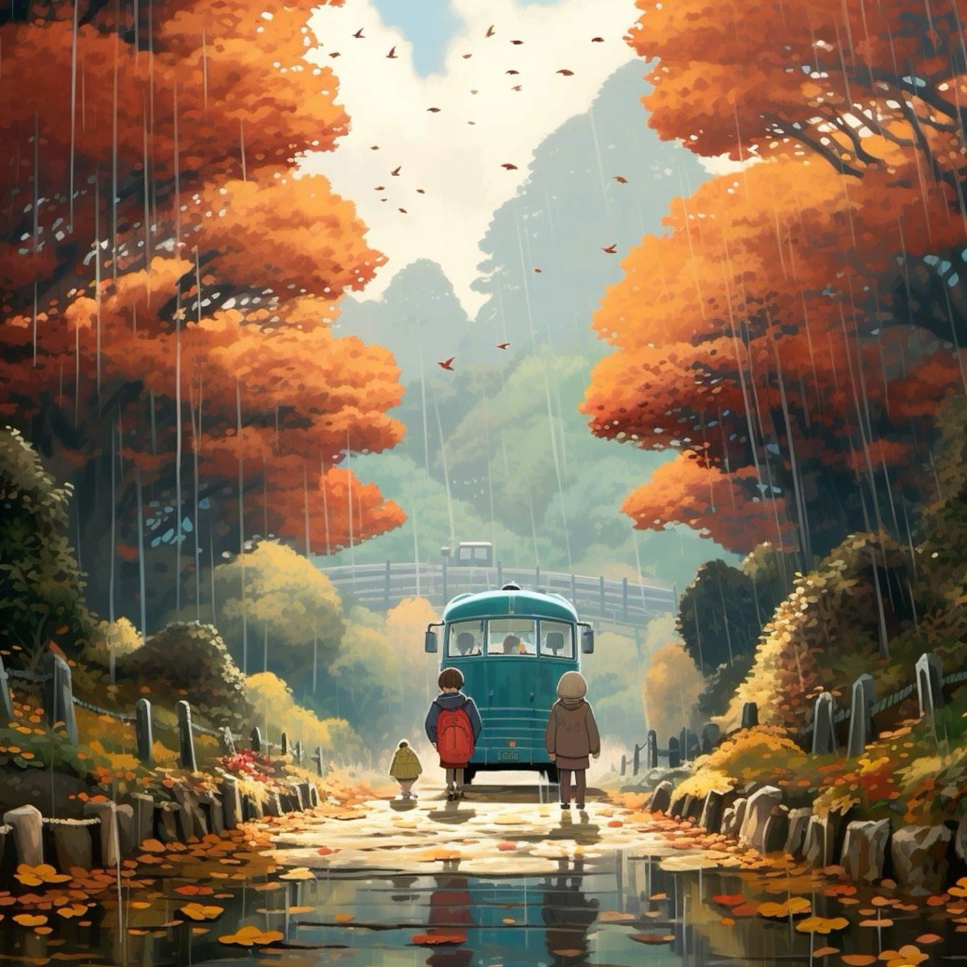 studio ghibli in the fall🍂 in   Scenery wallpaper, Studio