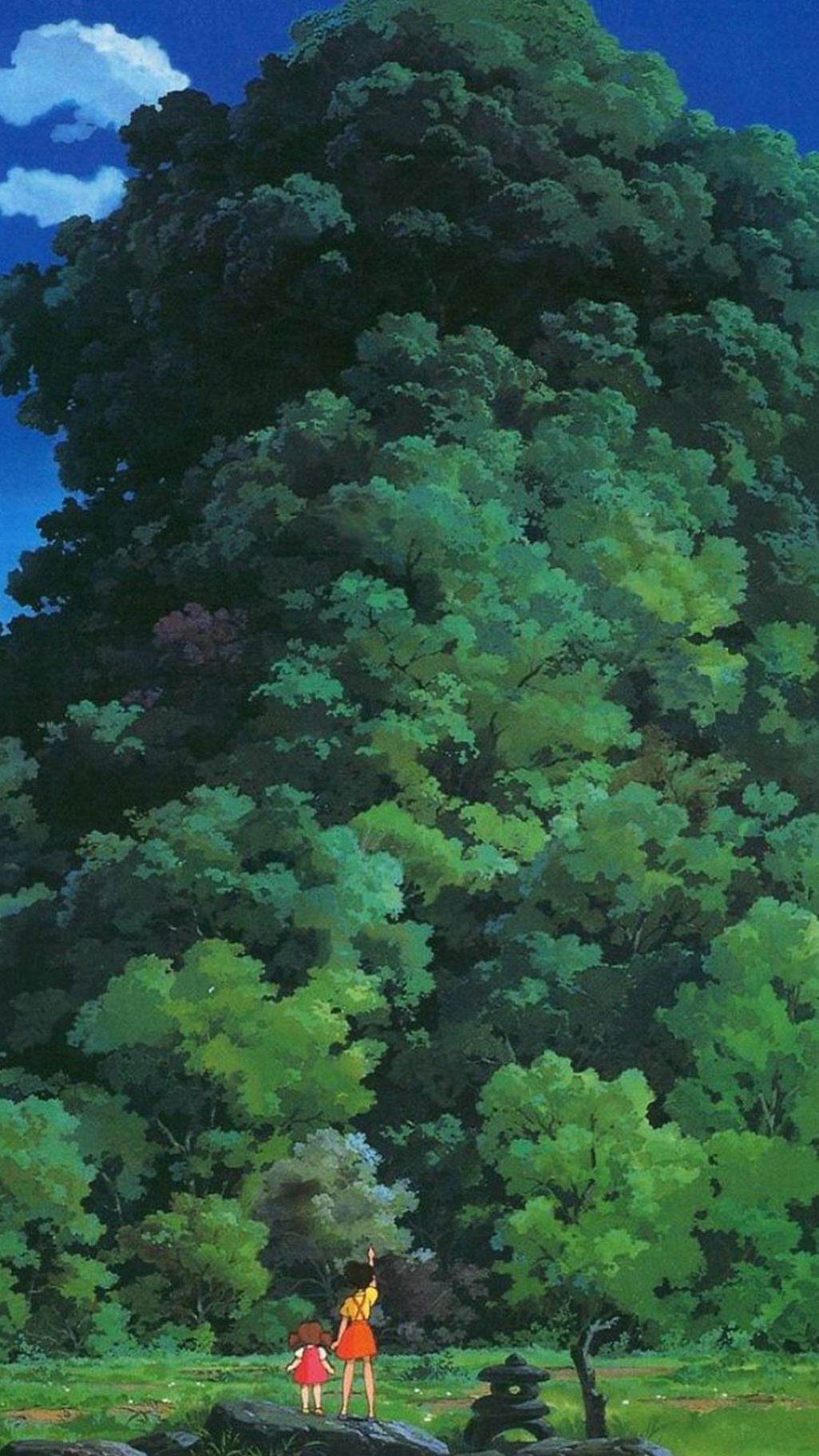 Studio Ghibli Tree Green Art Illustration Love Anime iPhone