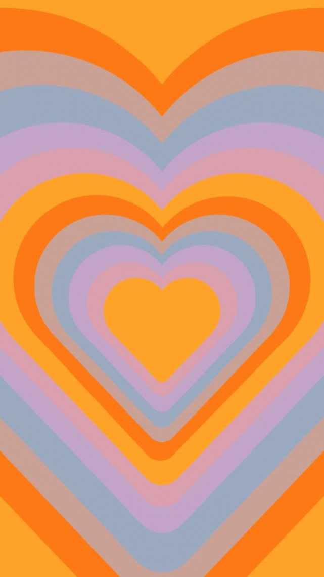 sunset colors heart wallpaper in   Heart wallpaper, Artsy