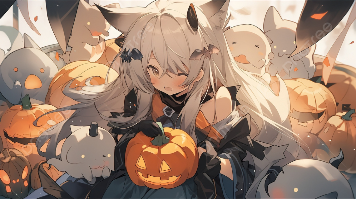 Süßes Bild Für Tenkyoii Anime Halloween Wallpaper, Kawaii