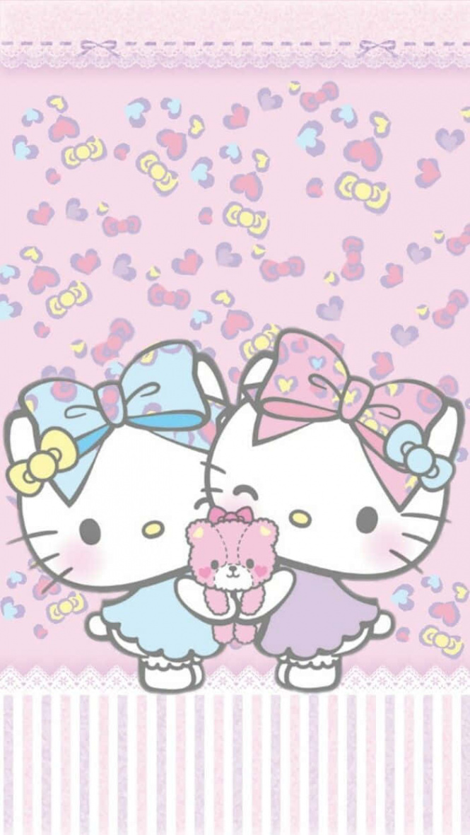 +] Süßes Rosafarbenes Hello Kitty-Wallpaper KOSTENLOS