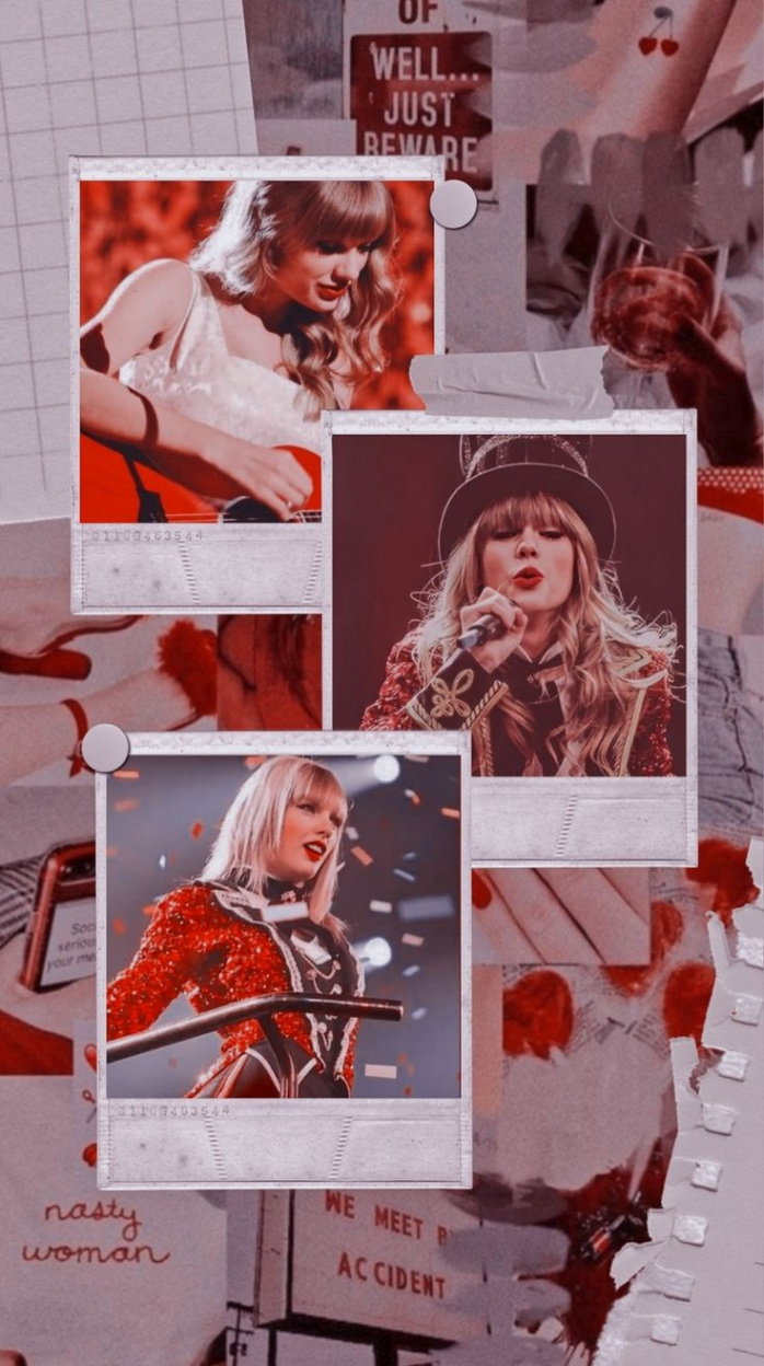 Taylor Swift red collage wallpaper by me  Taylor swift red