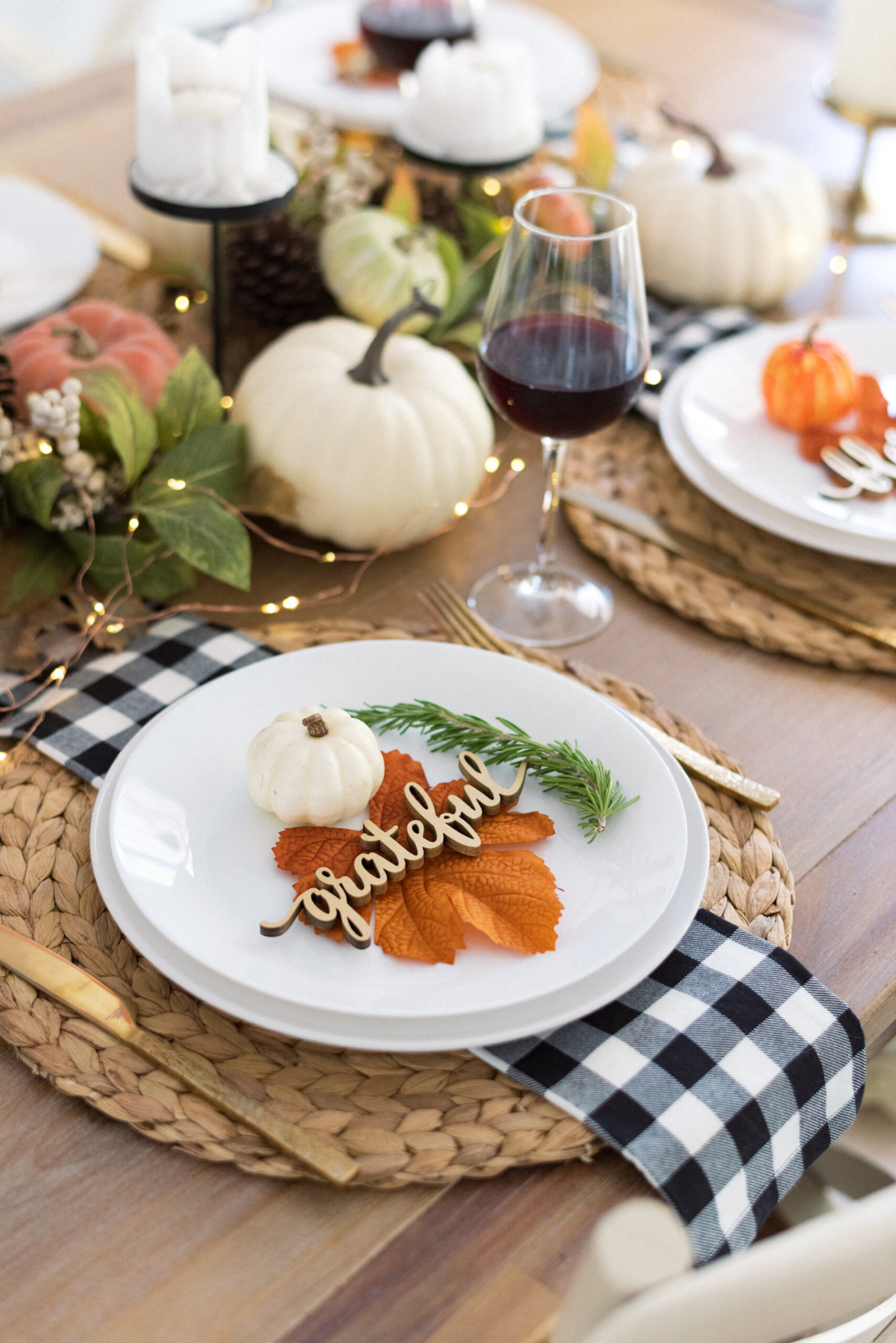 Thanksgiving Place Setting Card Thanksgiving Table Decor - Etsy