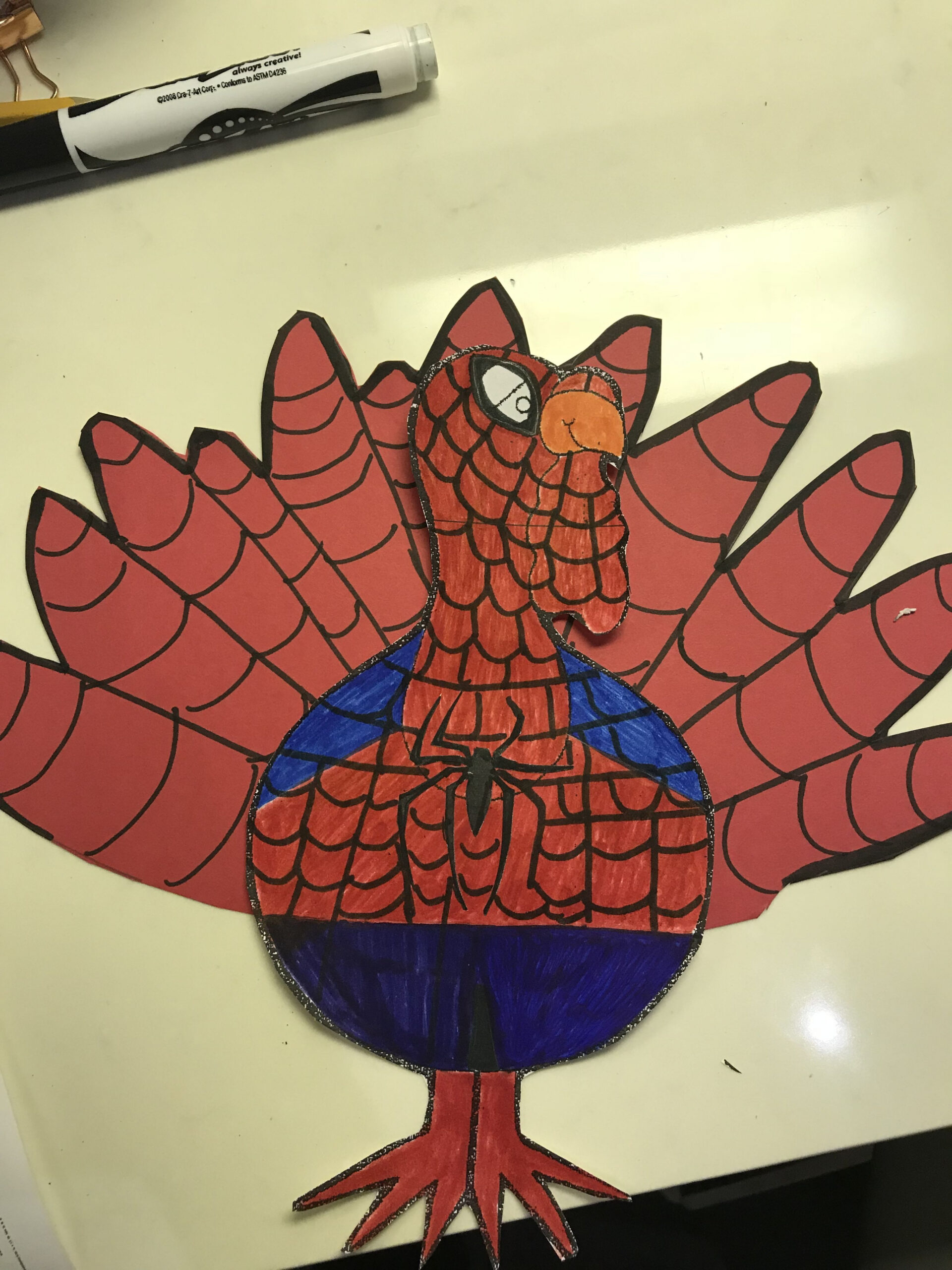 Turkey disguised as Spiderman!  Turkey disguise project, Turkey