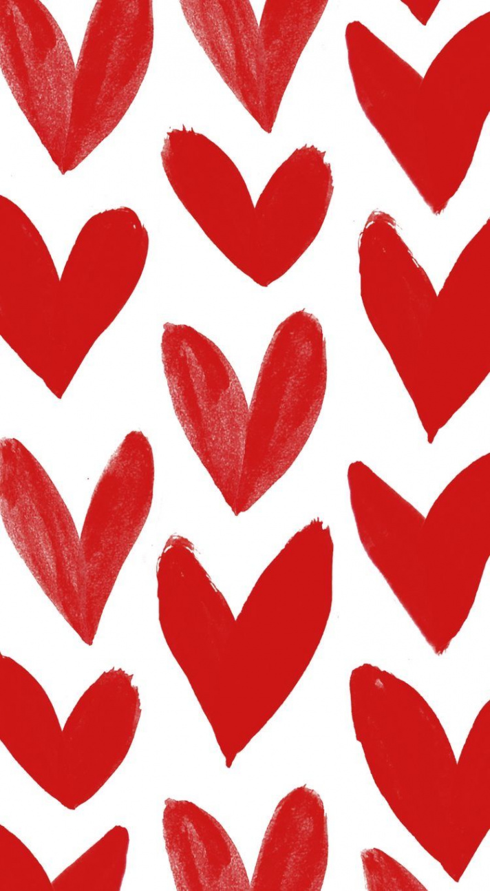 Valentine day heart wallpaper red and white pattern  Heart iphone