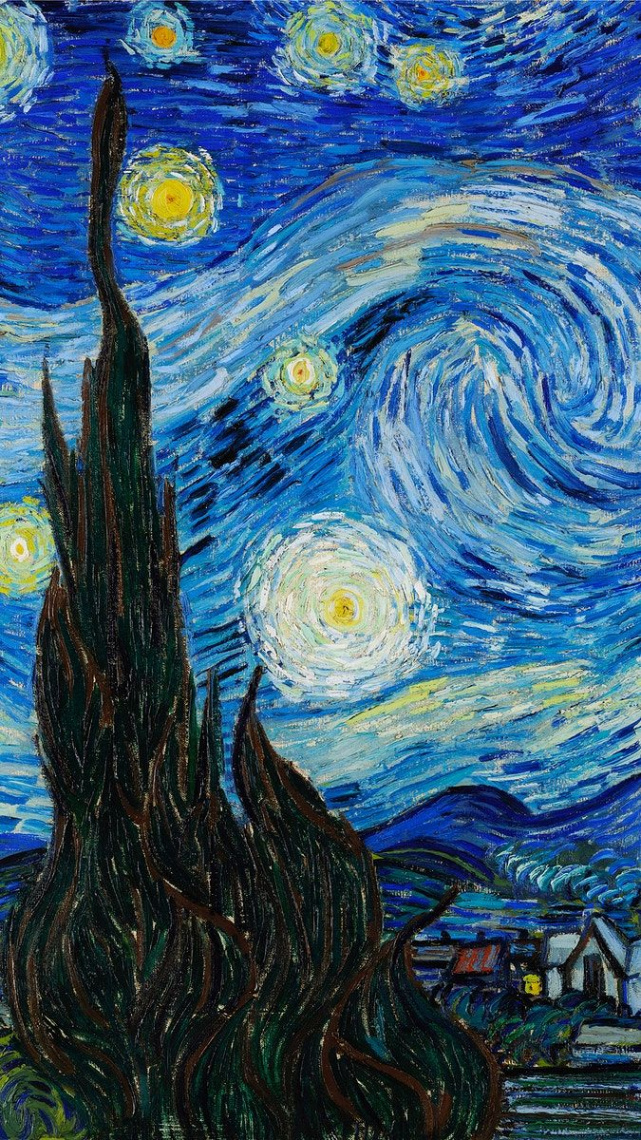 Van Gogh iPhone wallpaper, The Starry Night HD background  free