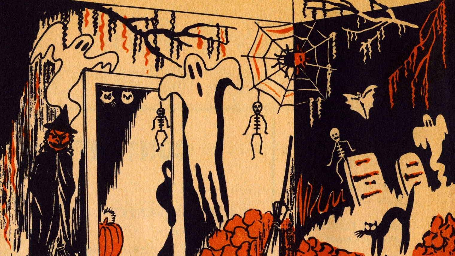 Vintage Halloween wallpaper  Halloween artwork, Halloween desktop