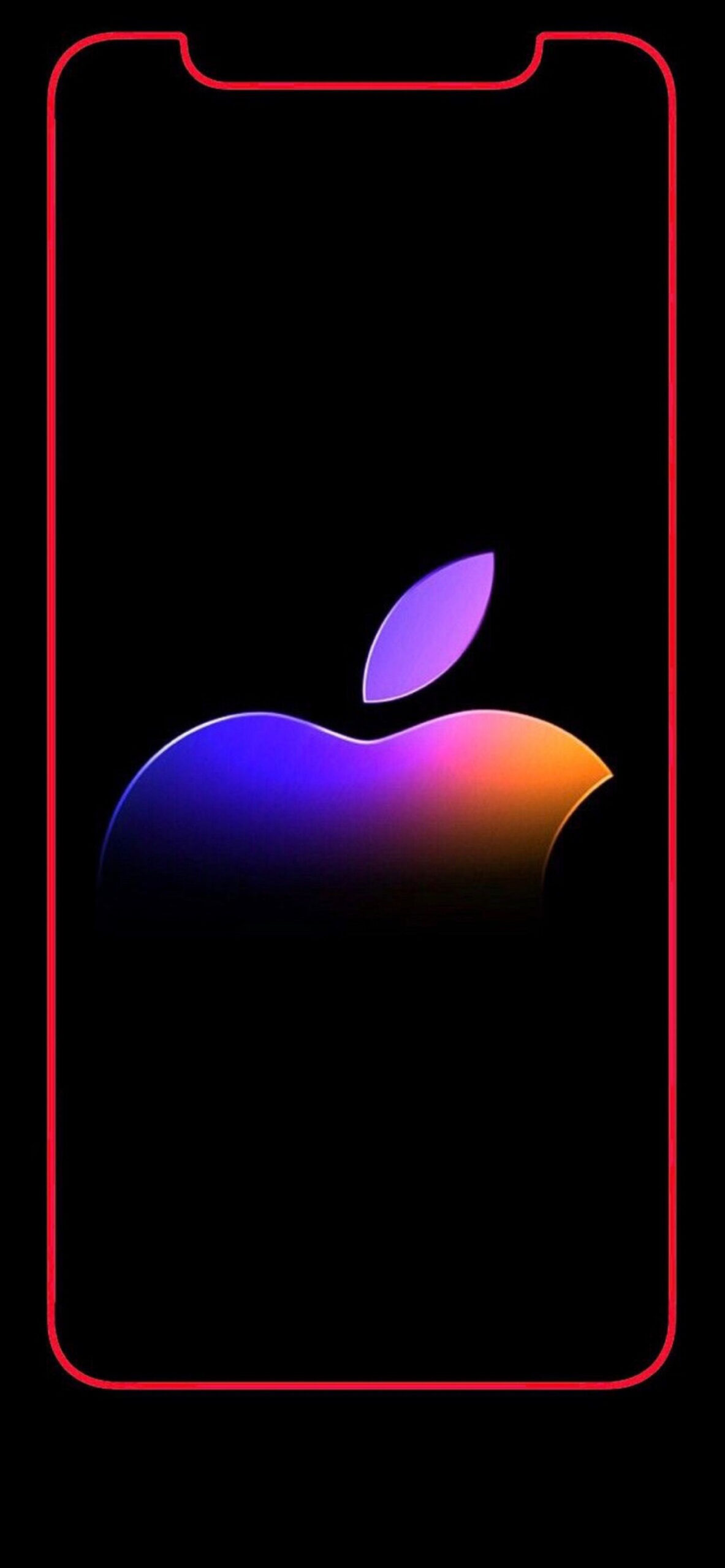 Wallpaper iPhone X - Apple logo rainbow   Apple iphone wallpaper