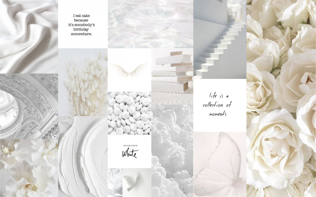 Wallpaper white aesthetic  Aesthetic desktop wallpaper, Desktop