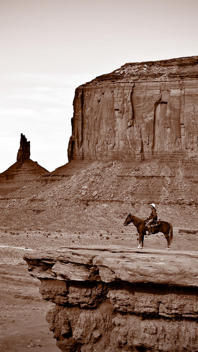 Western CowBoy, horse, sunset, alone, cool, HD phone wallpaper