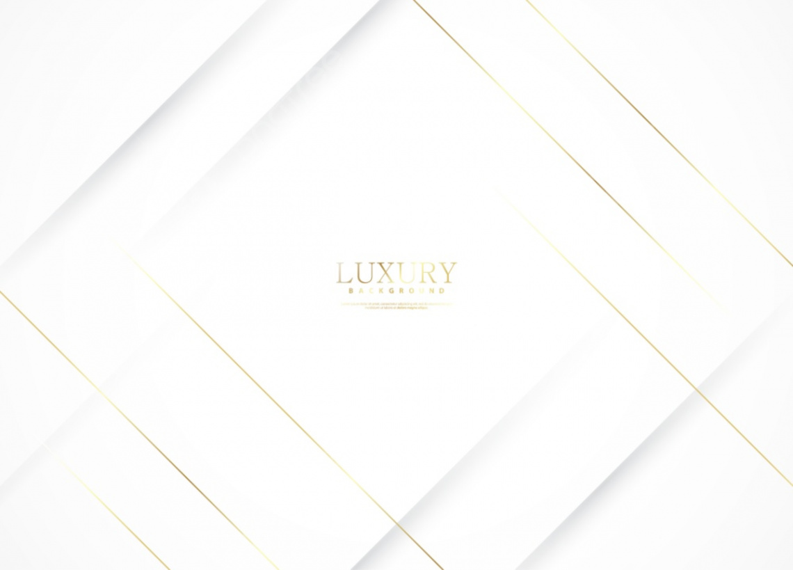 White Luxury Abstract Background With Golden Lines And Shadows